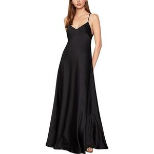 BCBG MAXAZRIA Women’s Satin Black formal Dress.